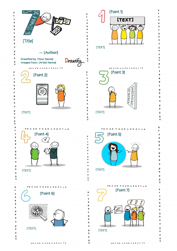 7 Point Grid Infographic (Portrait)